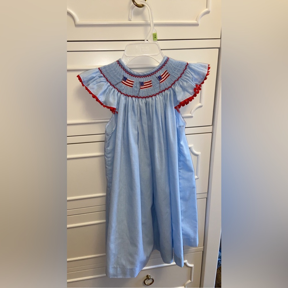 Beautiful Smocked 4th of July Dress!🇺🇸